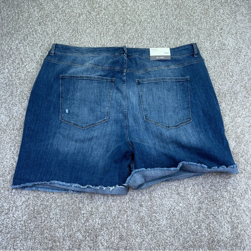 DL1961 Karlie Boyfriends Denim Shorts Women’s Size 26 W Blue Stretch - Picture 4 of 15